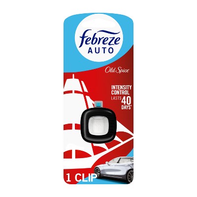 Febreze Car Auto Old Spice: Phthalate-Free Car Vent Clip Freshener, Adjustable Scent, Disposable, 40-Day Duration