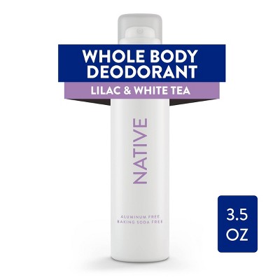 Native Whole Body Deodorant Spray - Lilac & White Tea - Aluminum Free - 3.5oz