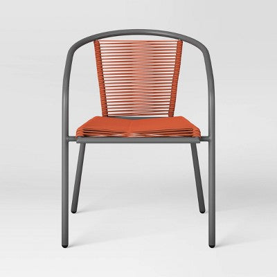 PVC Stackable Patio Chair Red - Room Essentials (LOCAL PICKUP ONLY)