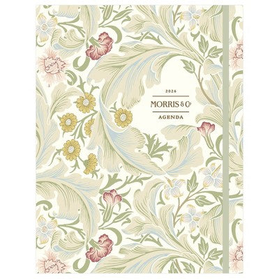 Morris & Co. 6"x9" by Blue Sky 2026 Weekly/Monthly Concealed Wirebound Planner Hardcover Leicester Floral