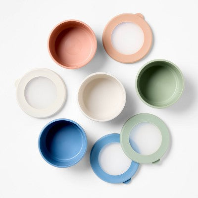 8pc (Set of 4) 1.25c Plastic Round Snack Container Set - Figmint