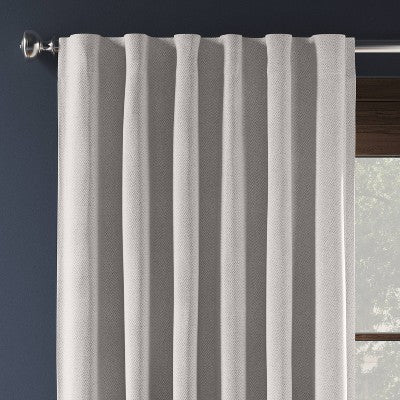 50"x84" Blackout Ashville Window Curtain Panel Gray - Threshold: Recycled Polyester, OEKO-TEX Certified, Magnetic Closure