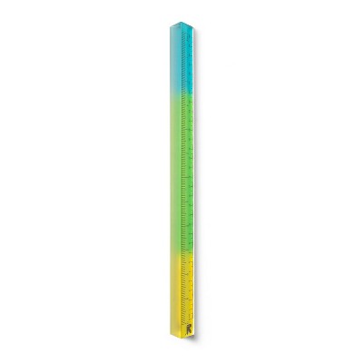 13" Acrylic Ruler Blue/Green/Yellow - up&up