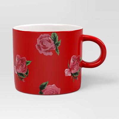 16 fl oz Stoneware You are Loved Rose Print Mug - Threshold