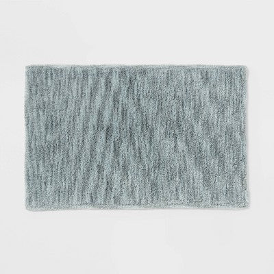 20"x30" Luxe Space Dye Bath Rug Slate Gray - Threshold