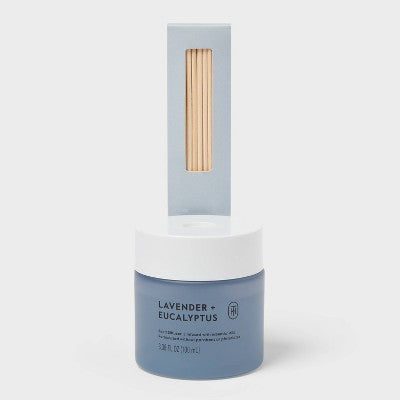 Glass Reed Diffuser Lavender and Eucalyptus 3.38 fl oz - Threshold