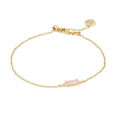 Kendra Scott Emma Delicate 14K Gold Over Brass Chain Bracelet - Rose Quartz