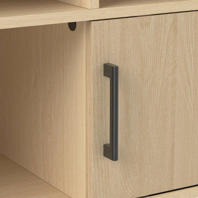 Mixed Material Storage TV Stand for TVs up to 54" with Sliding Doors Natural - Room Essentials (LOCAL PICKUP ONLY)