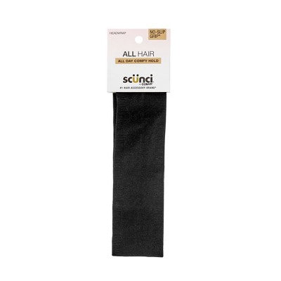 scunci No-Slip Grip Hosiery Nylon Headband - Black - All Hair