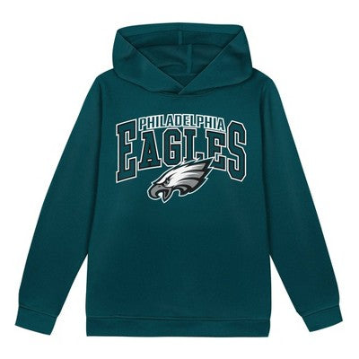 NFL Philadelphia Eagles Toddler Boys' Poly Fleece Hooded Sweatshirt - 12M