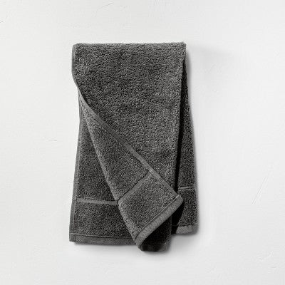 Modal Hand Towel Dark Gray - Casaluna: Cotton Blend, Low Lint, Fade & Benzoyl Peroxide-Resistant, OEKO-TEX Certified