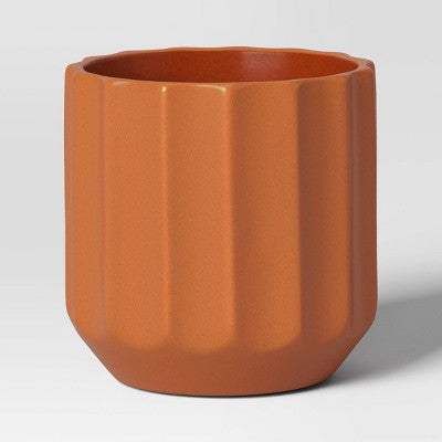 Geared Terracotta Indoor Outdoor Planter Pot Orange 5.88"x5.88" - Threshold