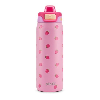 Ello Pop & Fill 18oz Stainless Steel Water Bottle Strawberry 3D Print