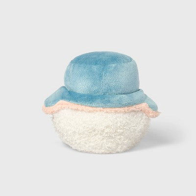 6" Snowball with Teal Hat Stuffed Plush - Gigglescape, 5"x5"x6"