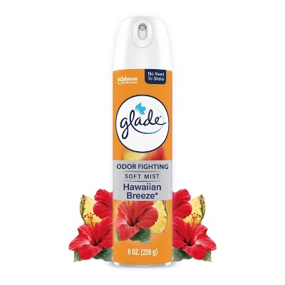 Glade Odor Fighting Soft Mist Aerosol Room Air Freshener - Hawaiian Breeze - 8oz