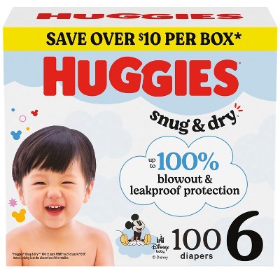 Huggies Snug & Dry Disposable Diapers - Size 6 - 100ct