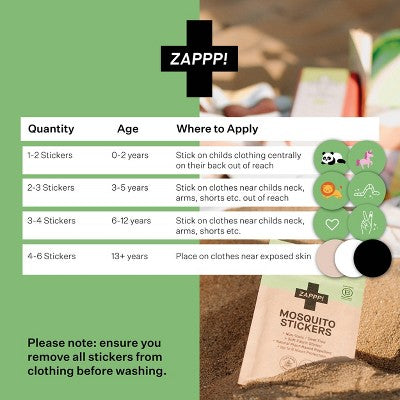 ZAPPP! Mosquito Repellent Stickers - Natural, Safe, DEET-Free Protection 30pk