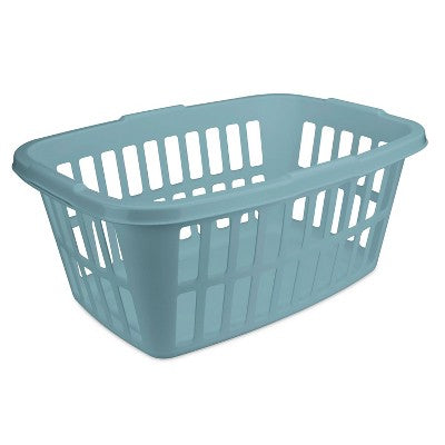 1.5 Bu Laundry Basket Pewter Aqua - Brightroom (LOCAL PICKUP ONLY)