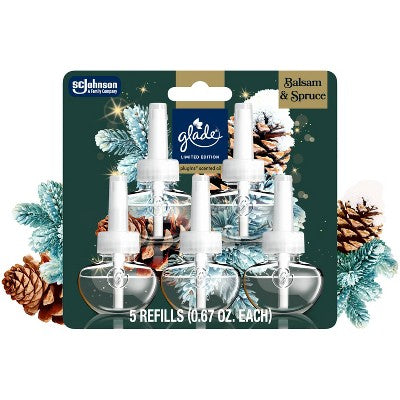 Glade PlugIns Scented Oil Air Freshener Refills - Balsam & Spruce - 3.35oz/5ct