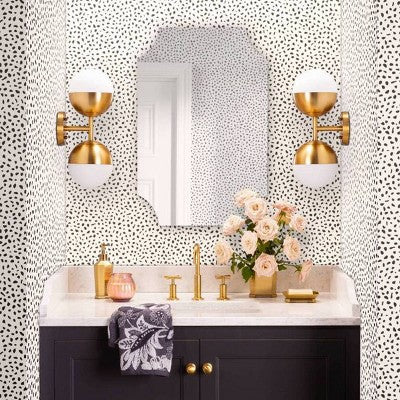Speckled Dot Peel & Stick Wallpaper Black - Opalhouse