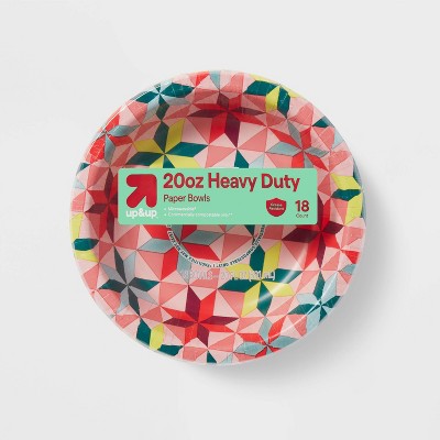 Holiday Disposable Dinnerware Bowl - Quilted Star - 20oz/18ct - up&up