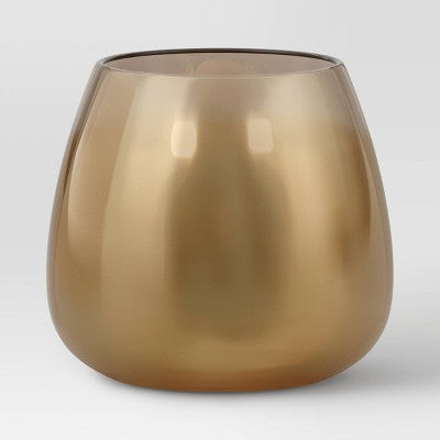12.5oz Mirrored Glass Stemless Wine Glass Brown - Threshold: Hand Wash, Cold Beverages, Drinkware for All Ages