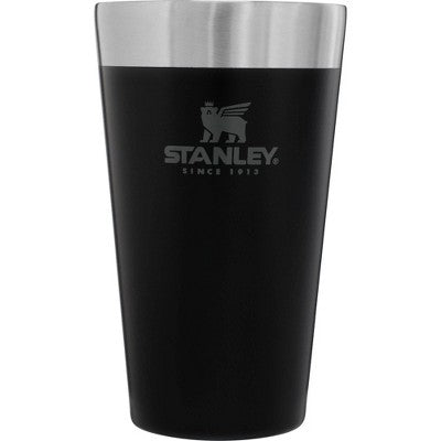 Stanley 16 oz Stay-Chill Stacking Pint Black: Stainless Steel Beer Glass, Dishwasher-Safe Drinkware for Hot & Cold Beverages