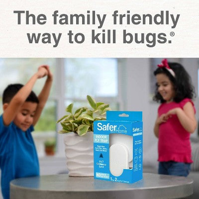 Safer Home Indoor Fly Trap Starter Kit (1 Plug-In Base + 2 Refills)