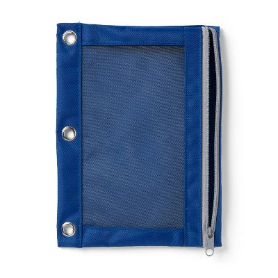 Mesh Binder Pencil Pouch Navy - up&up