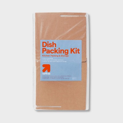 Dish Kit - up&up: Moving Supplies, Dish Packing Kit, Mailing Boxes, Chipboard, Flap Closure, Brown, 6x11 Inches