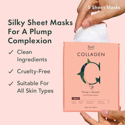 Rael Beauty Collagen Facial Sheet Mask - 1ct