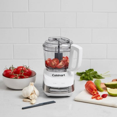 Cuisinart Core Custom 4-Cup Mini Chopper - White - MCH-4: Small Food Processor, 2-Speed, Stainless Steel Blades, BPA-Free