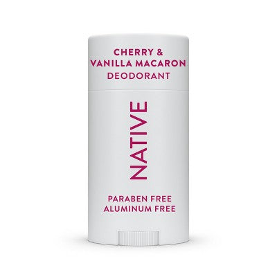 Native Deodorant for Women & Men - Cherry & Vanilla Macaron - Aluminum Free - 2.65oz
