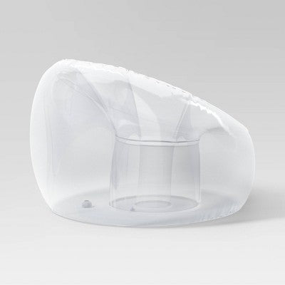 Inflatable Novelty Dorm Chair Clear - Room Essentials: PVC Material, Indoor Lounging, Easy to Inflate, Spot Clean, No Tools Needed