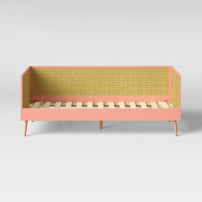 C2 Twin Rattan & Wood Kids' Daybed Rose Pink - Pillowfort (LOCAL PICKUP ONLY)
