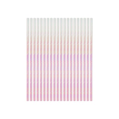20ct Iridescent Paper Straws - Spritz