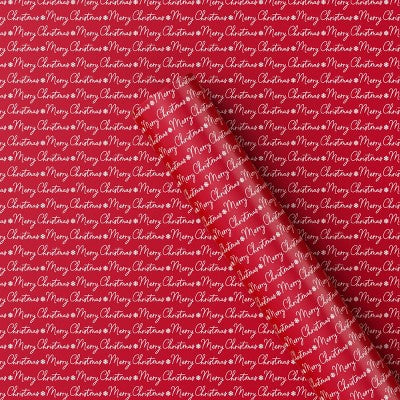 220 sq ft 'Merry Christmas' Gift Wrap Red - Wondershop