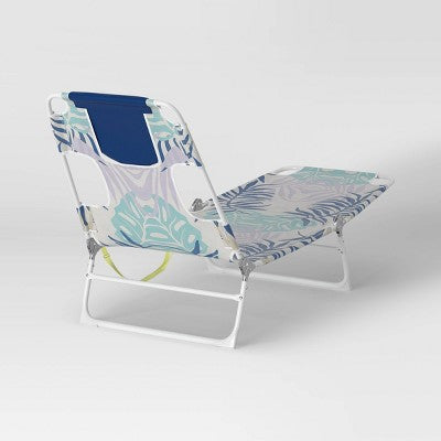 Outdoor Portable Folding Beach Coral Branch Lounger Chair - Sun Squad