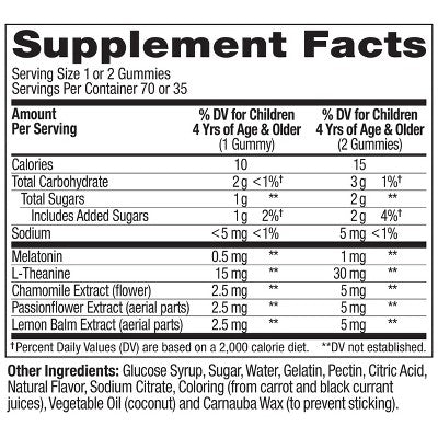 OLLY Kids' Sleep Gummies with .5mg Melatonin - Raspberry - 70ct