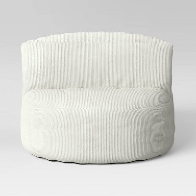 Memory Foam Filled Bean Bag Chair with Corduroy Cover Cream - Room Essentials (LOCAL PICKUP ONLY)