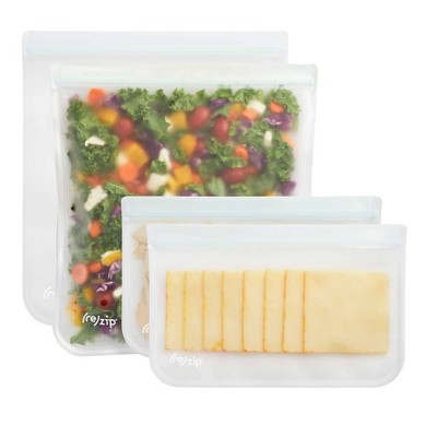 (re)zip Reusable Leakproof 2 Gallon and 2 Half Gallon Refrigerator and Freezer Bags - 4-pc