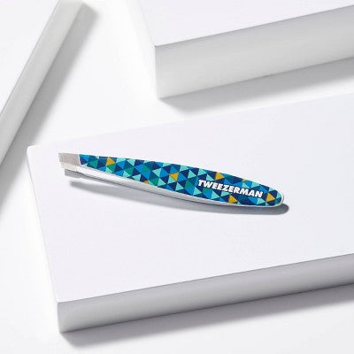 Tweezerman Mini Slant Tweezer - Blue Mosaic
