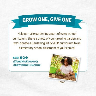 Back to the Roots Organic Cosmos Flower Grow Kit with Plantable Starting Pot Soil and Seeds