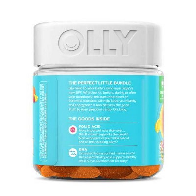 OLLY Essential Prenatal Multivitamin Gummies - Sweet Citrus - 60ct