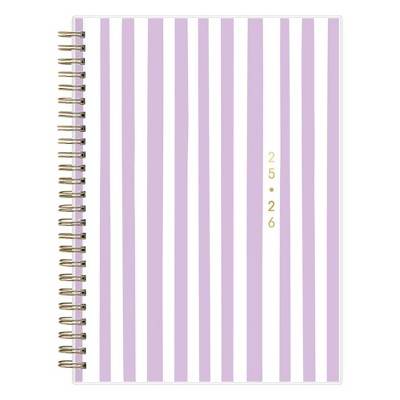 Blue Sky Brook Gossen Planner Notes 5.875"x8.625" Weekly/Monthly Wirebound 12 Month Purple Striped Undated