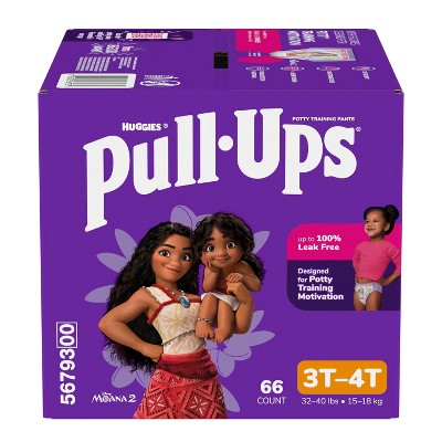 Pull-Ups Girls' Potty Disposable Training Pants - Size 3T-4T - 66ct