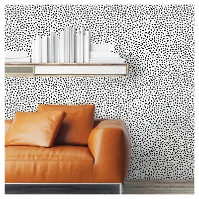 Speckled Dot Peel & Stick Wallpaper Black - Opalhouse