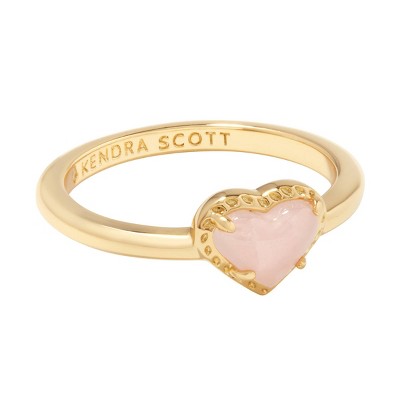 Kendra Scott Valentine's Day Anna 14K Gold Over Brass Band Ring - Rose Quartz 8