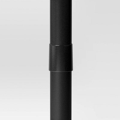 6' Round Solid Outdoor Patio Market Umbrellas Gray with Black Pole - Room Essentials (LOCAL PICKUP ONLY)