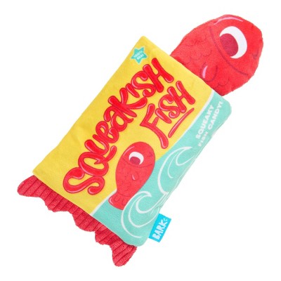 BARK Barkbuster Movie Night Squeakish Fish Dog Food Shaped Plush Toy - 2pc